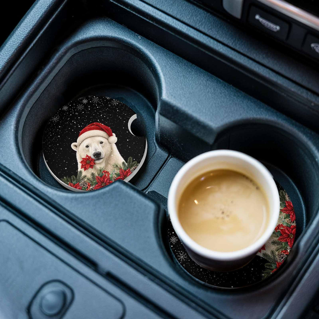 Absorbent Ceramic Stone Car Coasters Set of 2 G6444