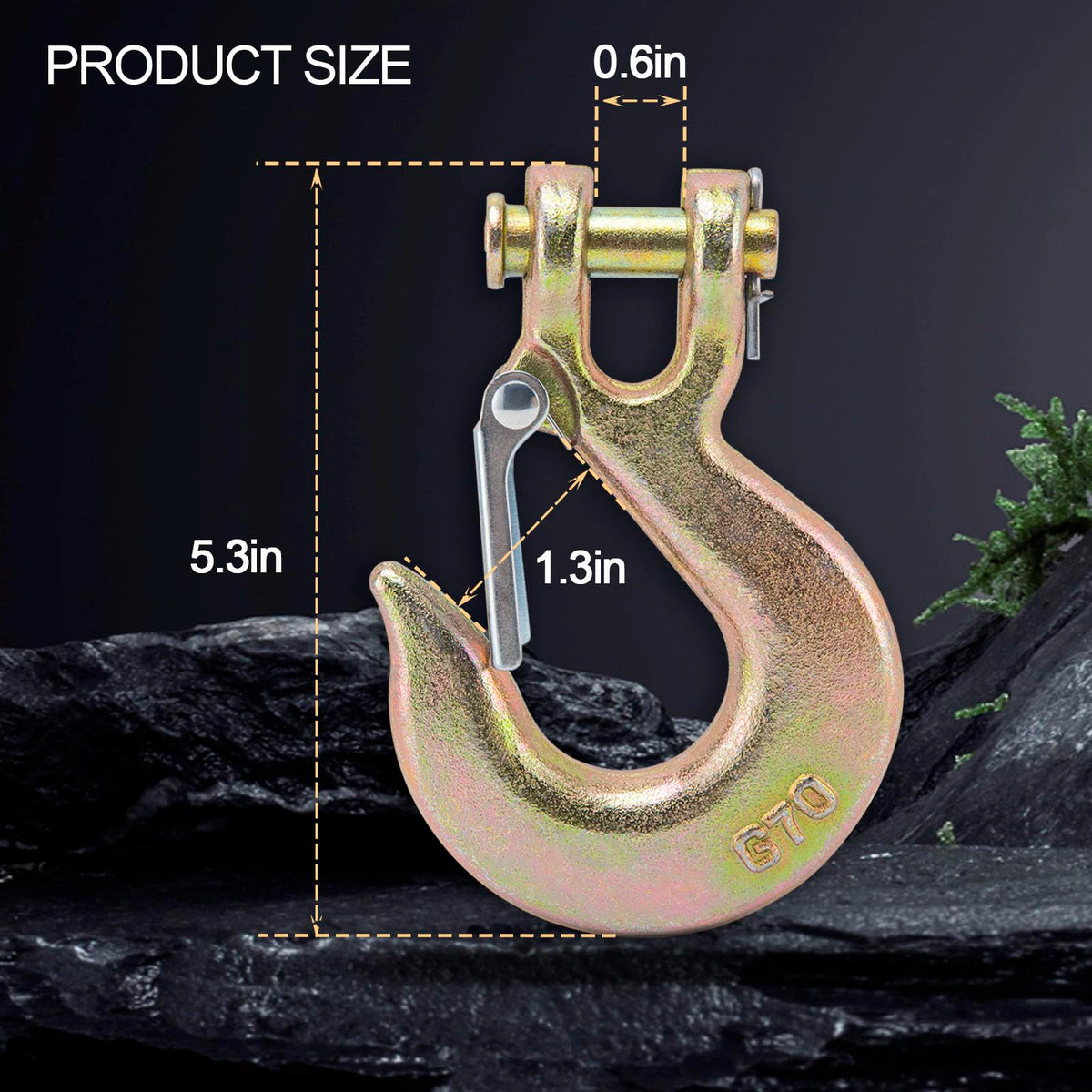 3/8 Chain Hooks with Safety Latch, 10 Pack K6091