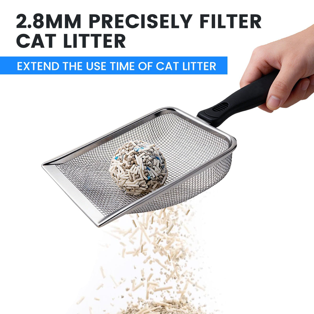 Stainless Steel Mesh Cat Litter Scoop 2.8mm Hole Z550