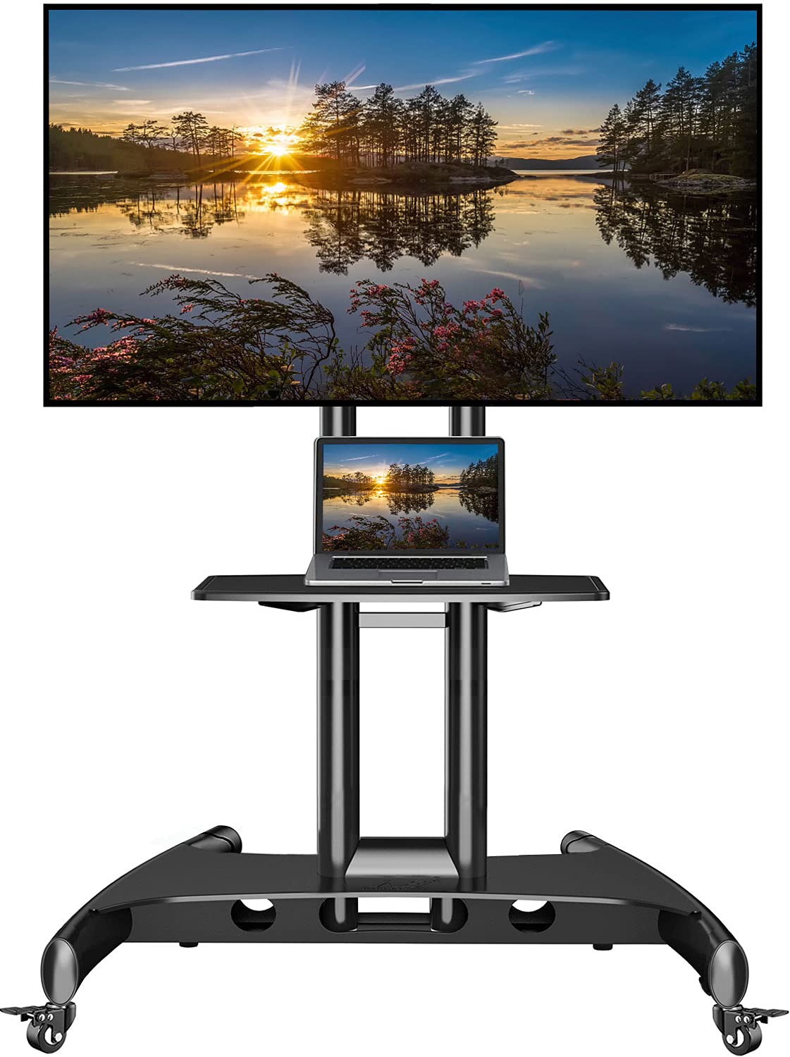 Rolling TV Stand with Wheels for 32 to 75 Inch Flat Panel Screens Z79130