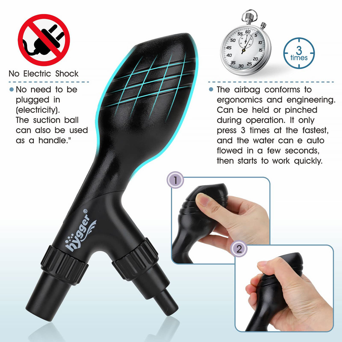 Small Manual Aquarium Gravel Cleaner with Suction Ball Z432772