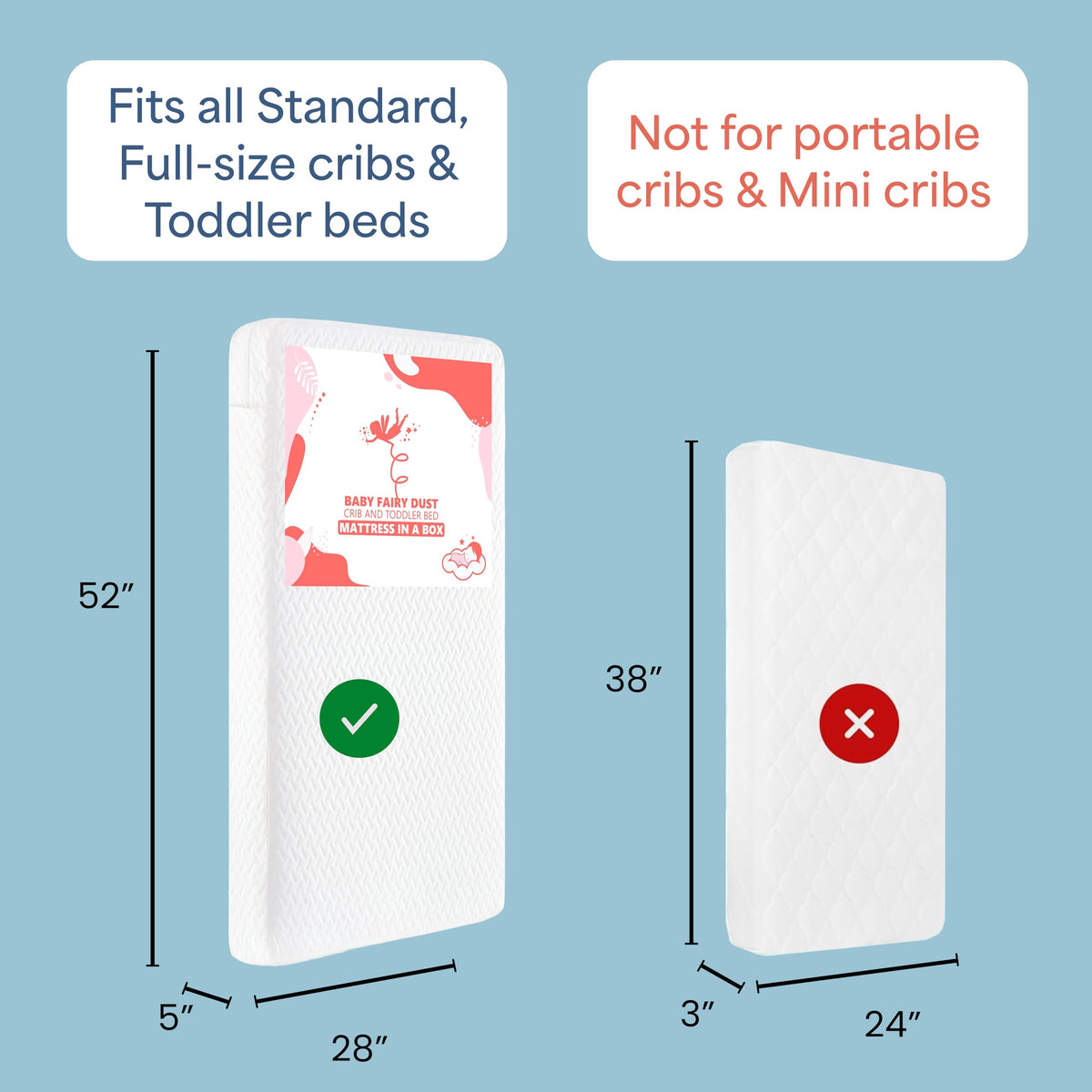 2-in-1 Crib & Toddler Mattress K126835