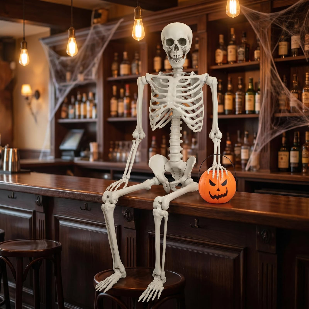 5.4FT Life Size Skeleton with Movable Joints K8321