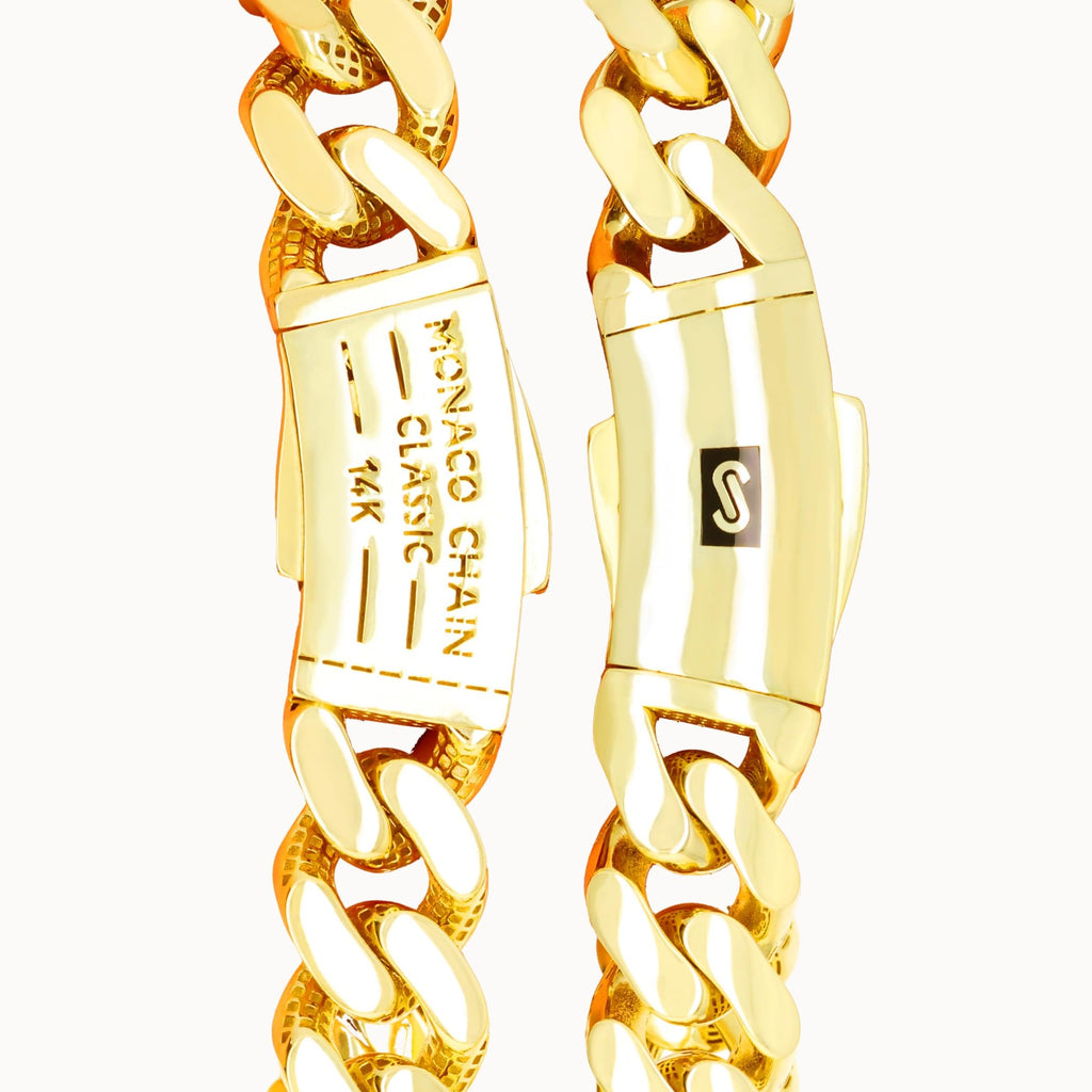 14k Yellow Gold 6mm Cuban Chain Necklace E5020