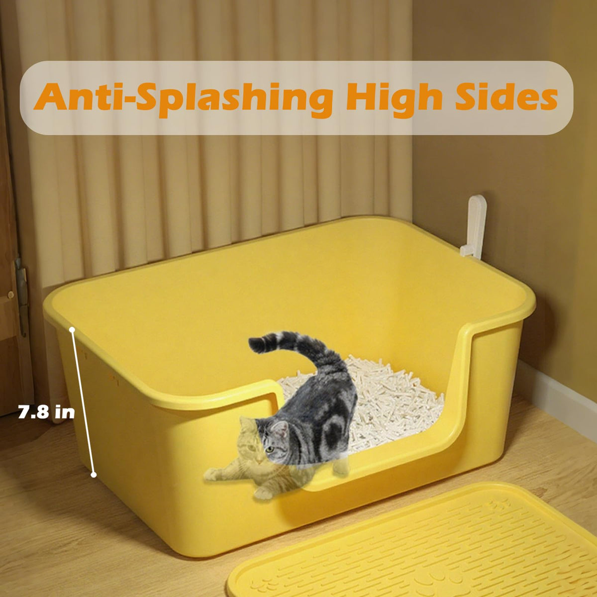 Low Entry High Sides Cat Litter Box B4373