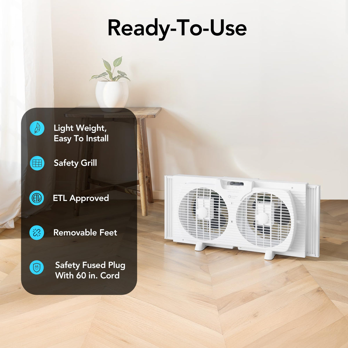 Reversible Twin Window Fan with 3-Speeds Y443037
