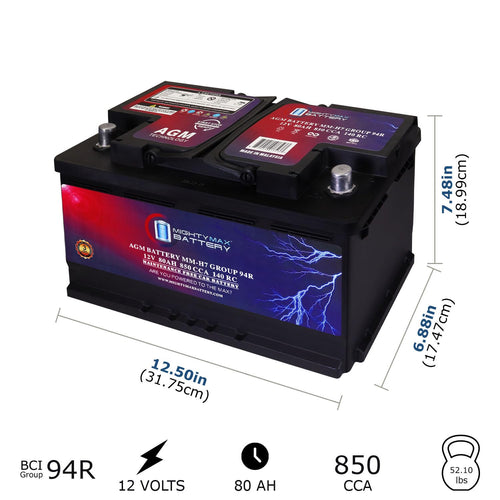 12V 80AH 850 CCA Replacement Battery K339781
