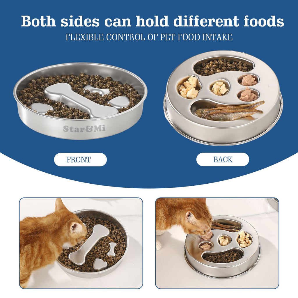Stainless Steel Non-Slip Slow Feeder Dog Bowl D247108
