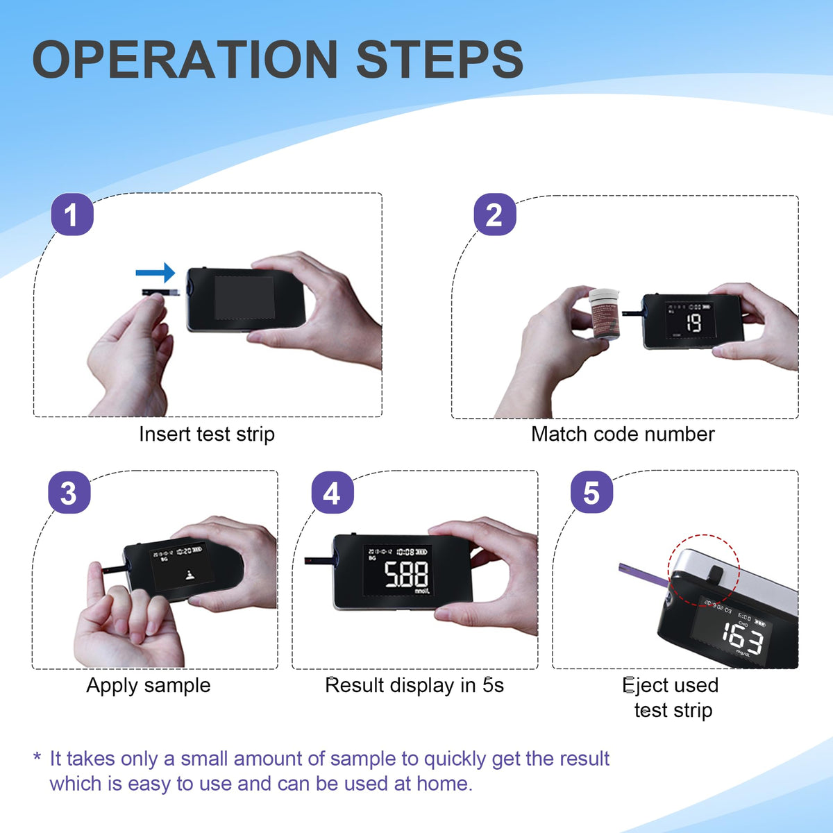 Hemoglobin Test Meter with 25 Test Strips C308