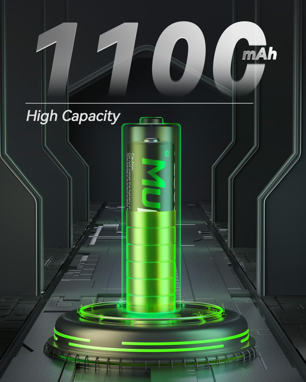 Rechargeable AAA Batteries 12 Pack 1100mAh NiMH 1.2V G7333