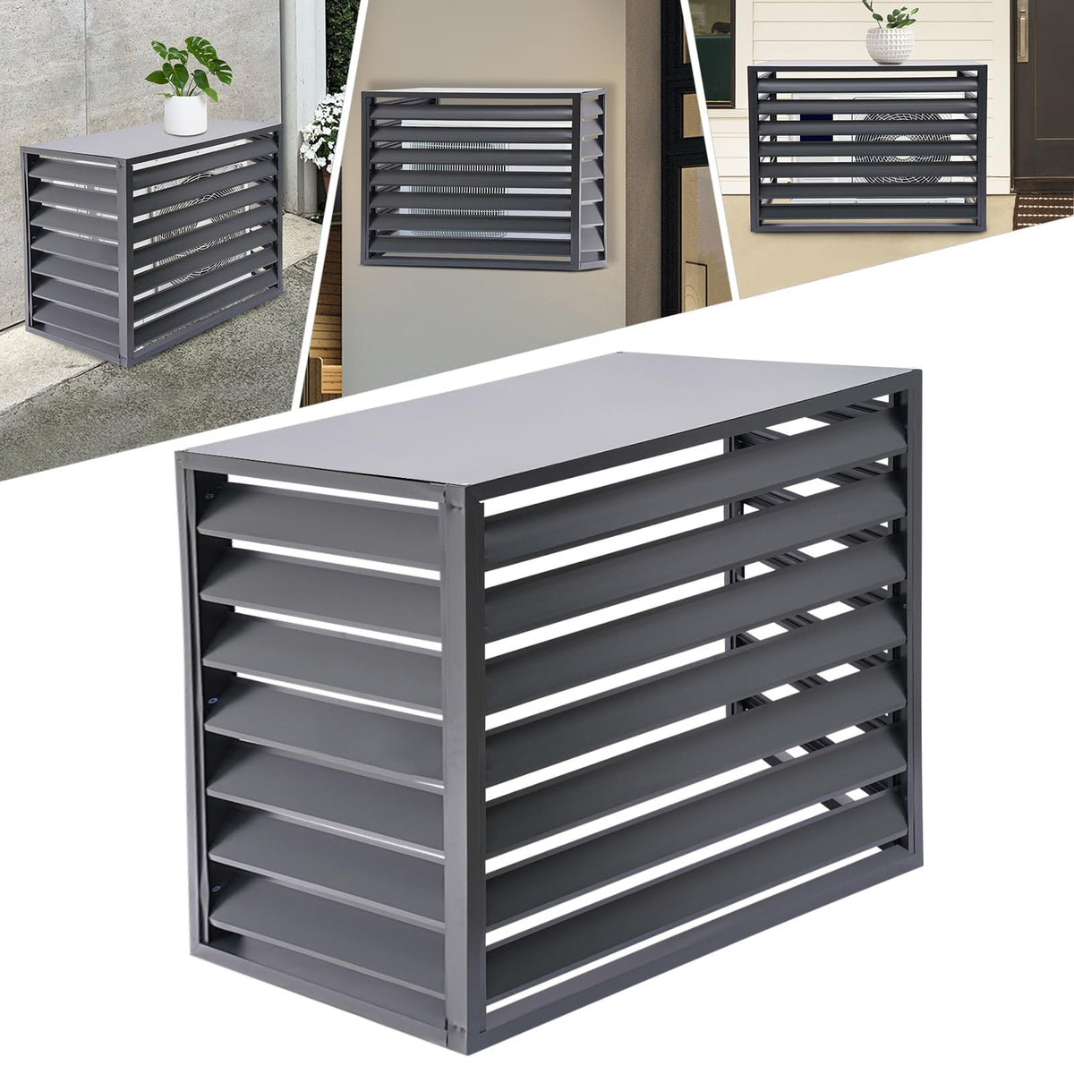 43x23x31 Inch Aluminum Alloy Air Conditioner Fence Screen O433209
