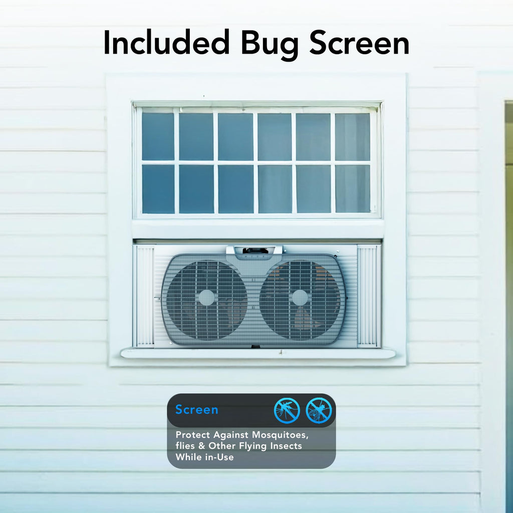 Reversible Twin Window Fan with 3-Speeds Y443037