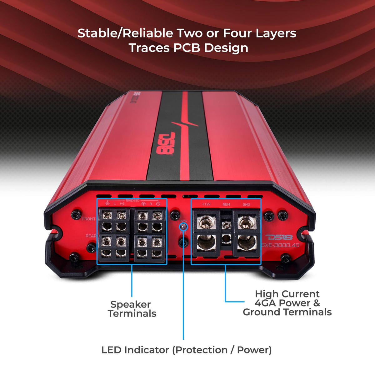 4-Channel Class D Car Amplifier B811