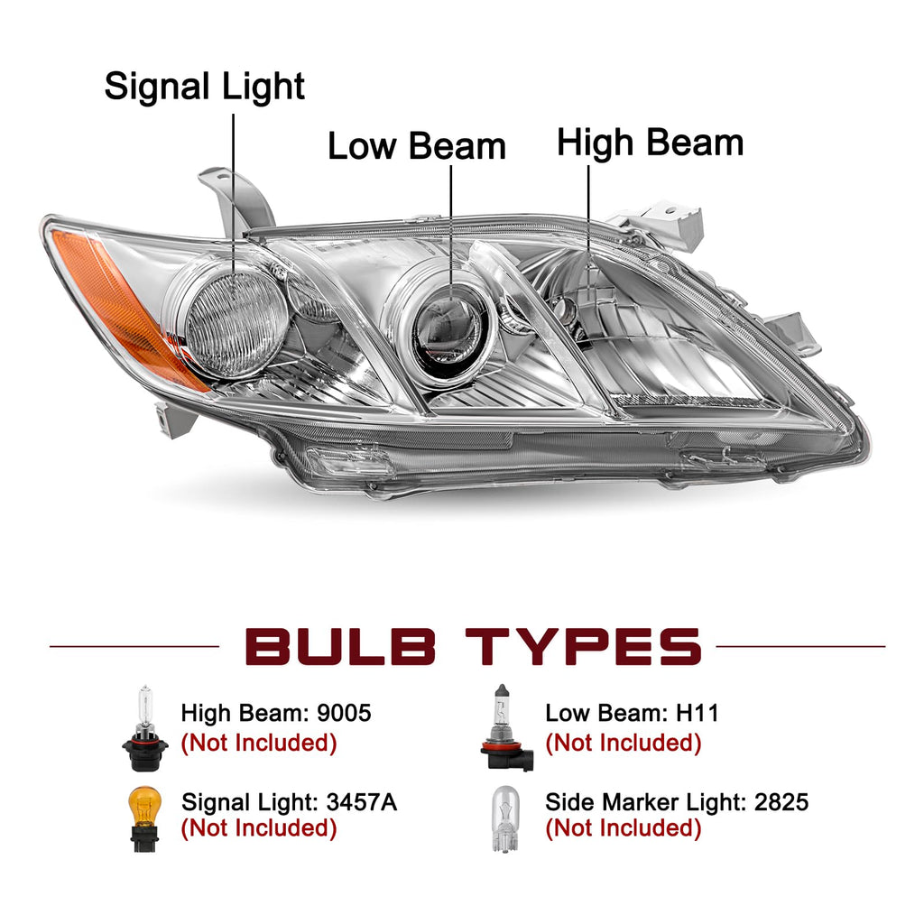 Headlight Compatible with 2007-2009 Toyota Camry V682491