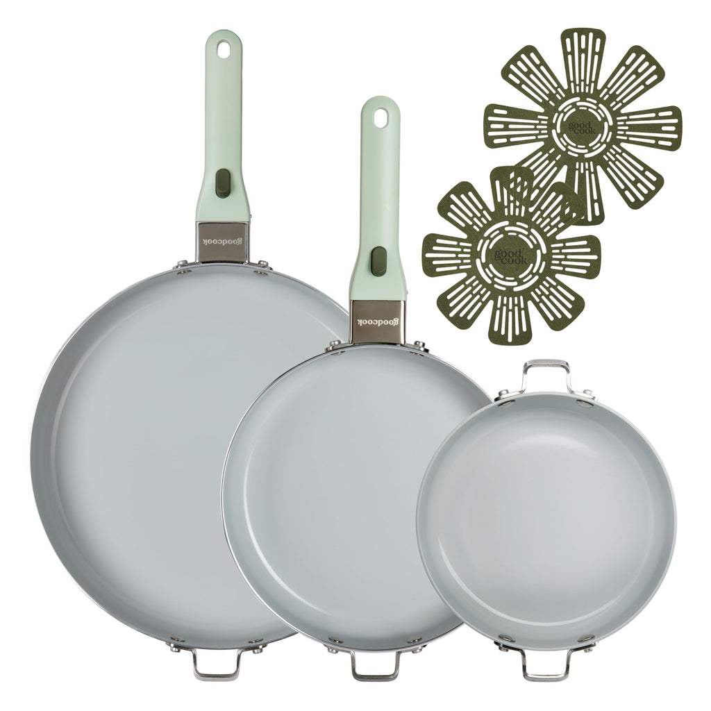 7 Piece Ceramic Nonstick Cookware Set D566365