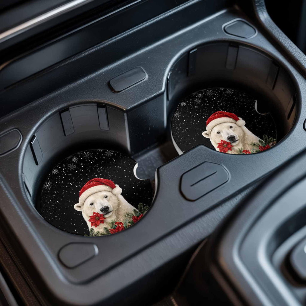 Absorbent Ceramic Stone Car Coasters Set of 2 G6444