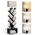 6 Tier Tree Bookshelf with Light, Black F101389
