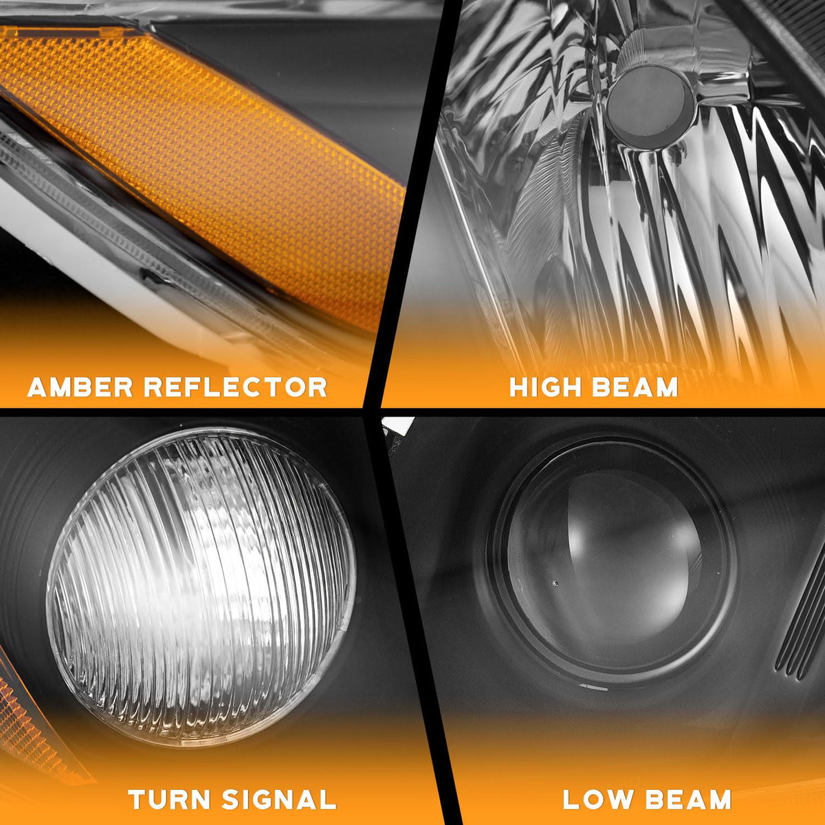 Anti-Fogging Headlights Assembly with LED Parking Light Bulbs 4 Pack Z423454