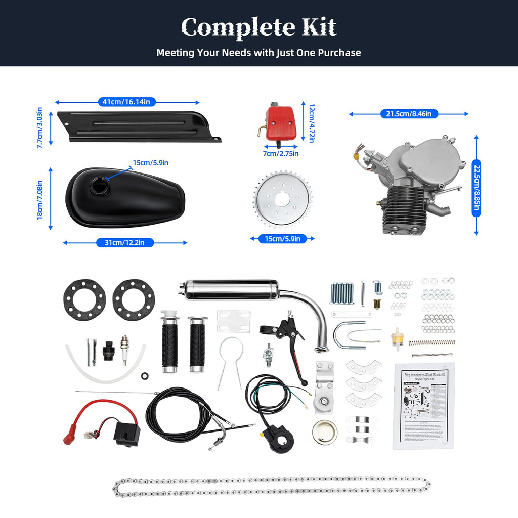 2 Stroke 100CC Bicycle Engine Kit with 36 Tooth Sprocket Q9096