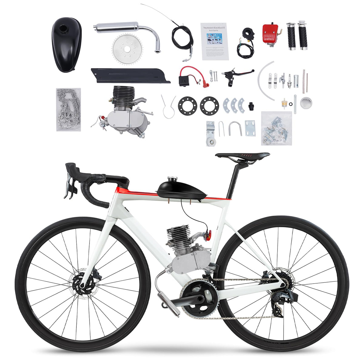 2 Stroke 100CC Bicycle Engine Kit with 36 Tooth Sprocket Q9096
