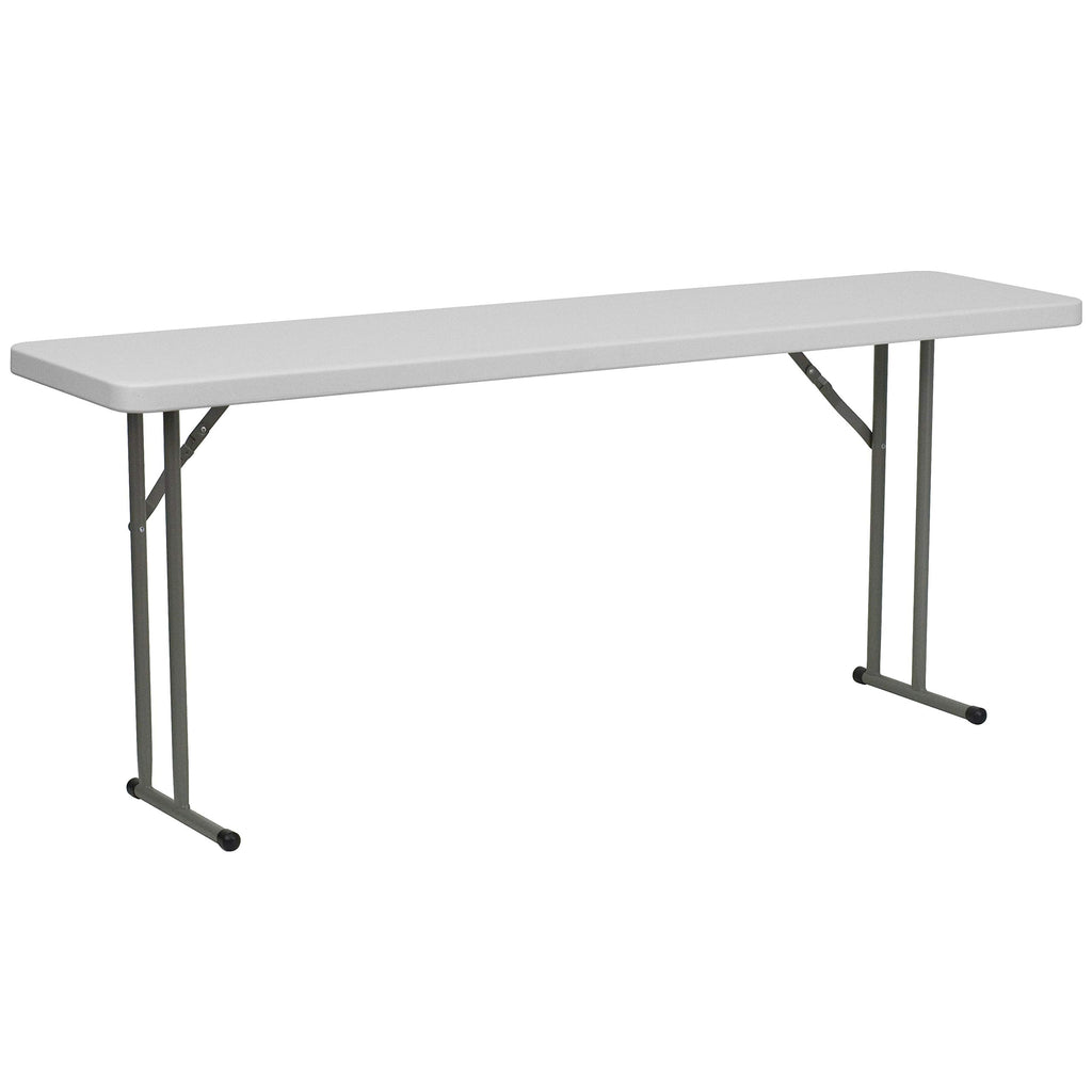 6-Foot Granite White Plastic Folding Training Table X826