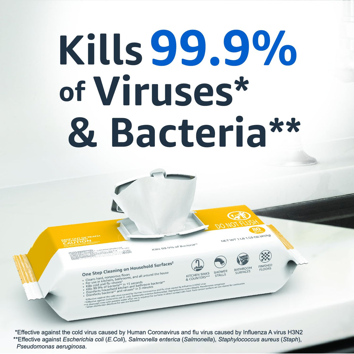 Lemon & Fresh Air Scent Multi-Surface Disinfecting Wipes 320 Count U499719