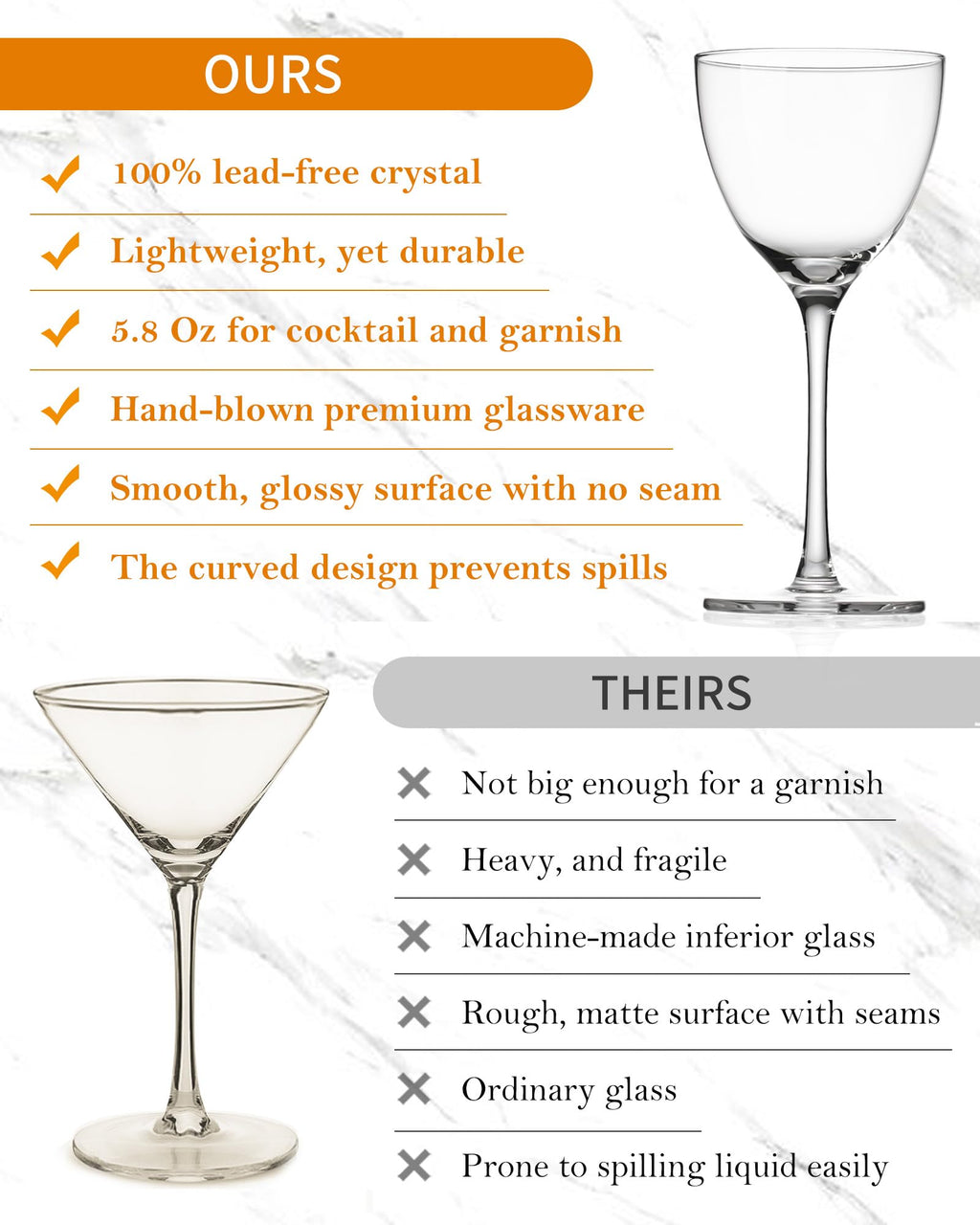 Set of 2 Cocktail Glasses W340