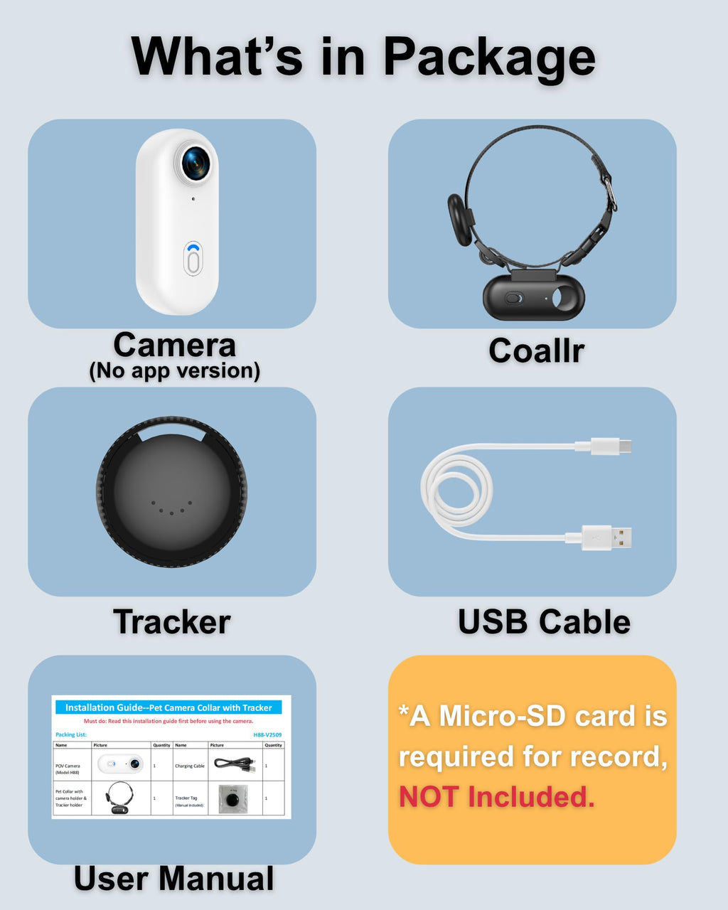 Cat Camera Collar with Location Tracker P6641