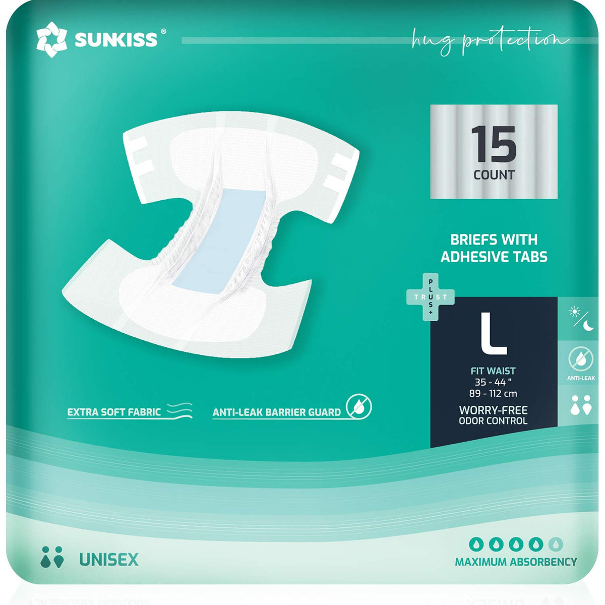 Adult Diapers Large 60 Count & Wet Wipes 200 Count Bundle O204516