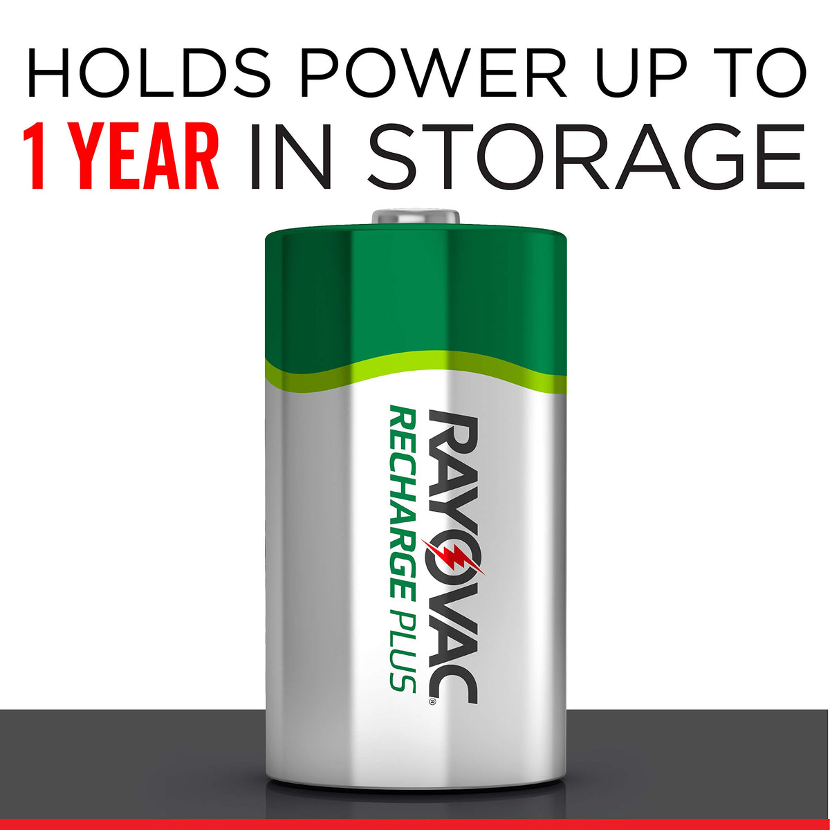 Rechargeable D Batteries 2 Count Q8795