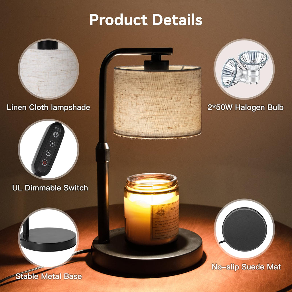 Dimmable Candle Warmer Lamp with Timer S842712