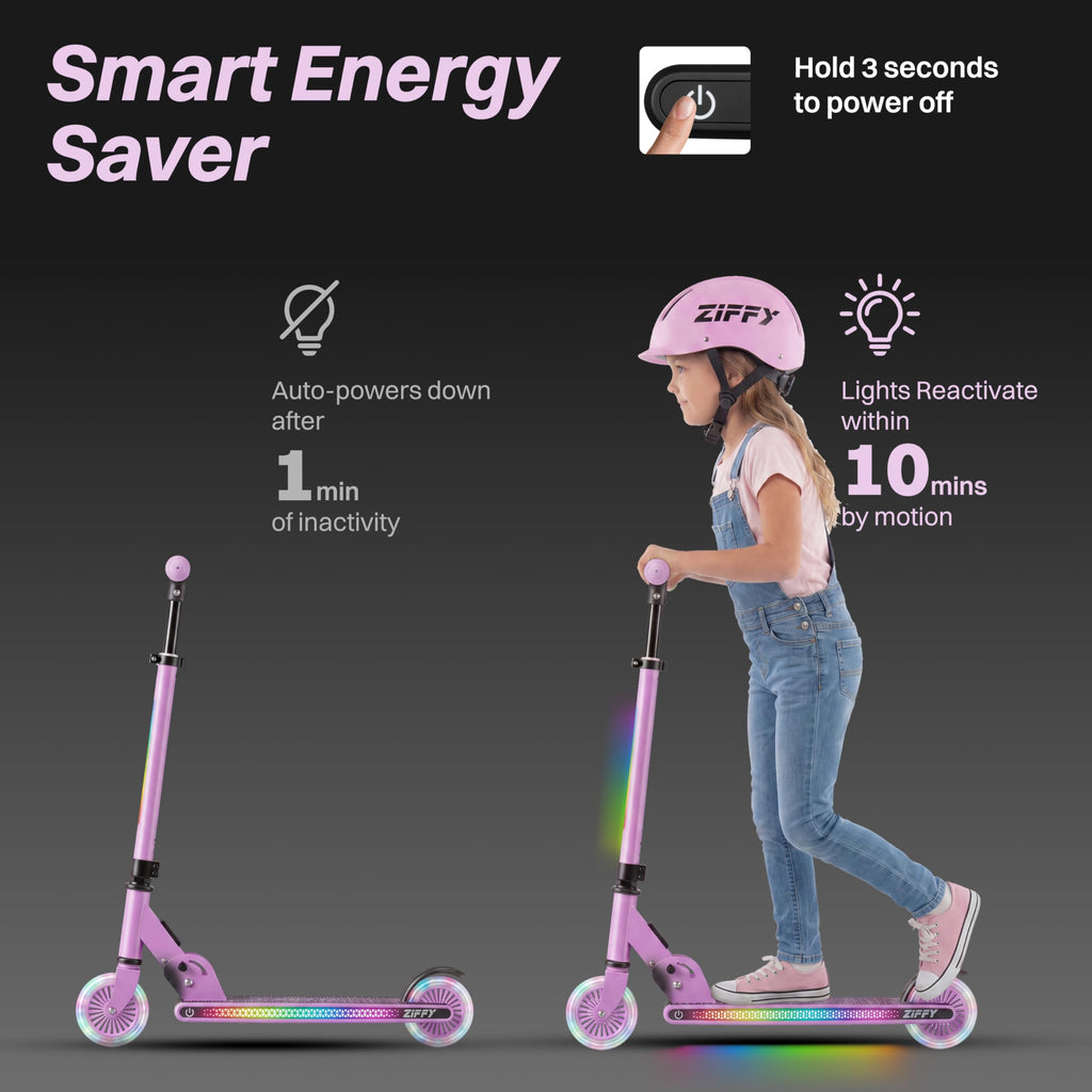 Light Up 2 Wheel Foldable Kids Kick Scooter with Adjustable Height C8322