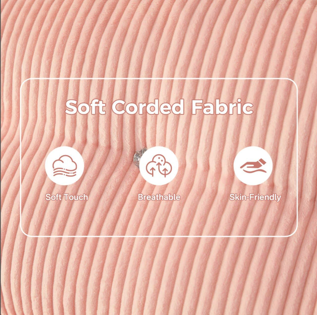 Pink Foldable Sofa Bed with Pillow & Blanket P1078