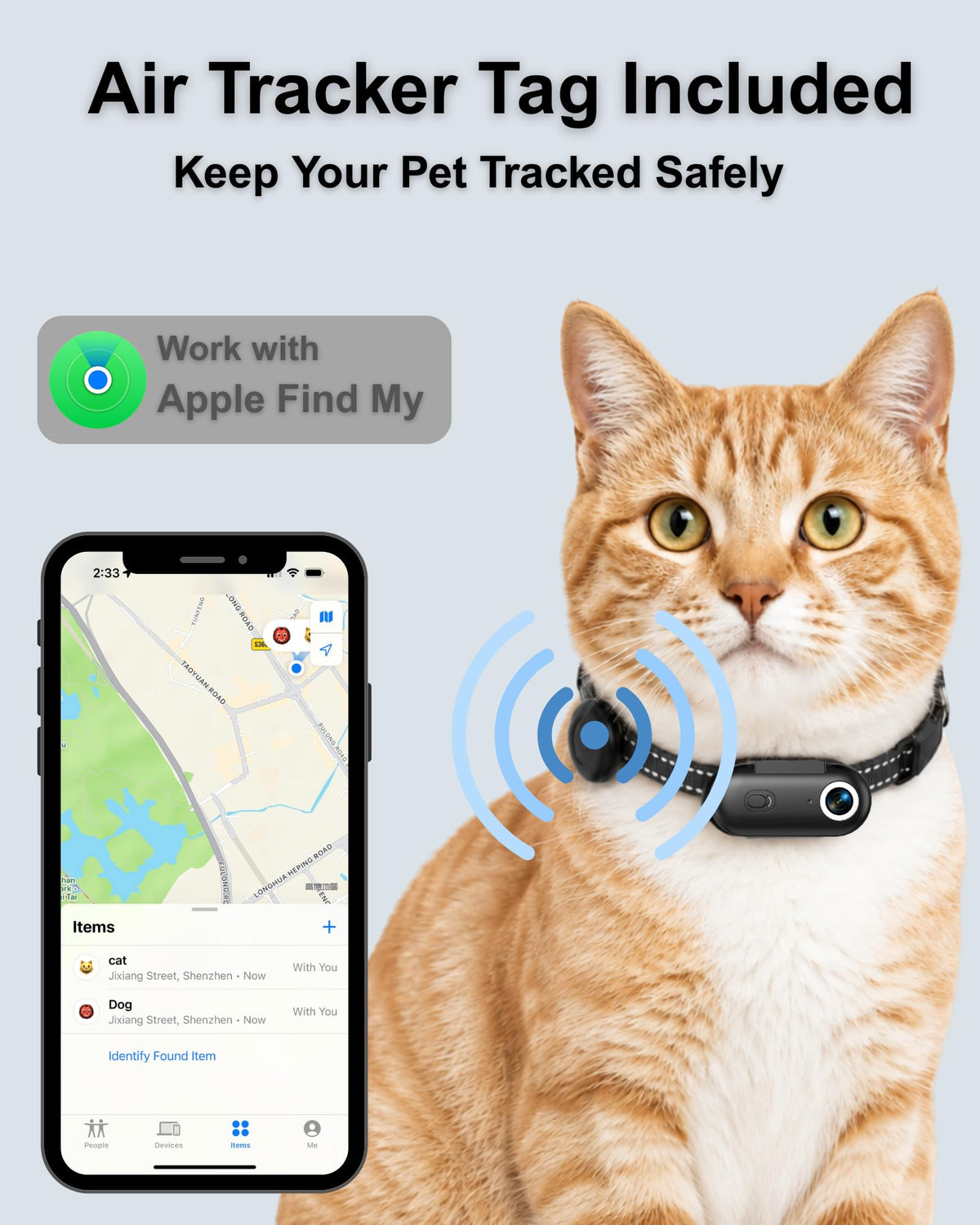 Cat Camera Collar with Location Tracker P6641