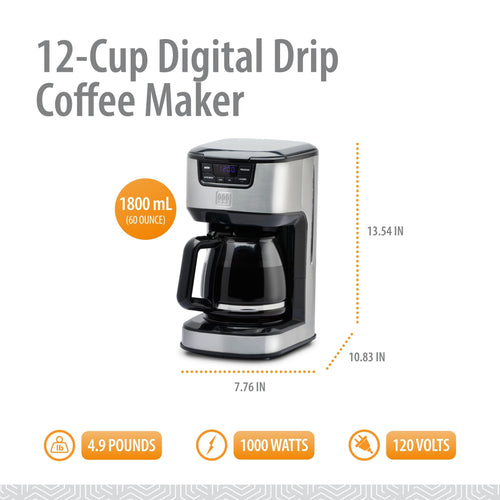 12-Cup Digital Drip Coffee Maker F5584