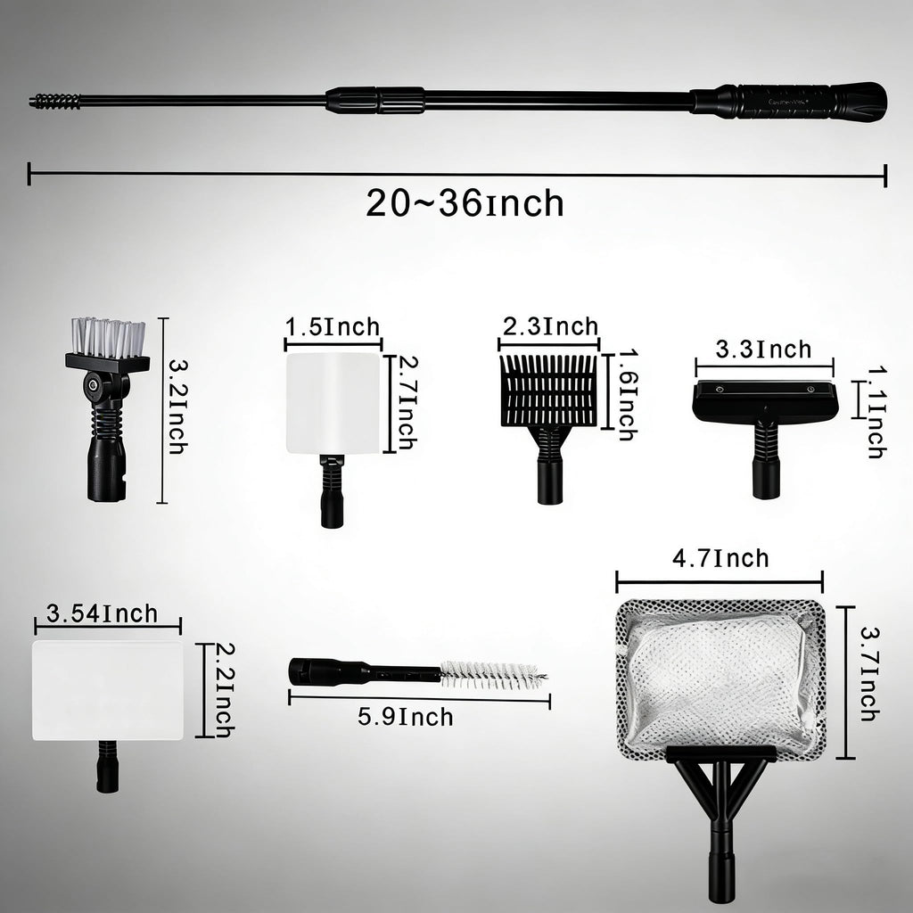 9IN1 Aquarium Cleaning Tools Long Handle Algae Scraper G899