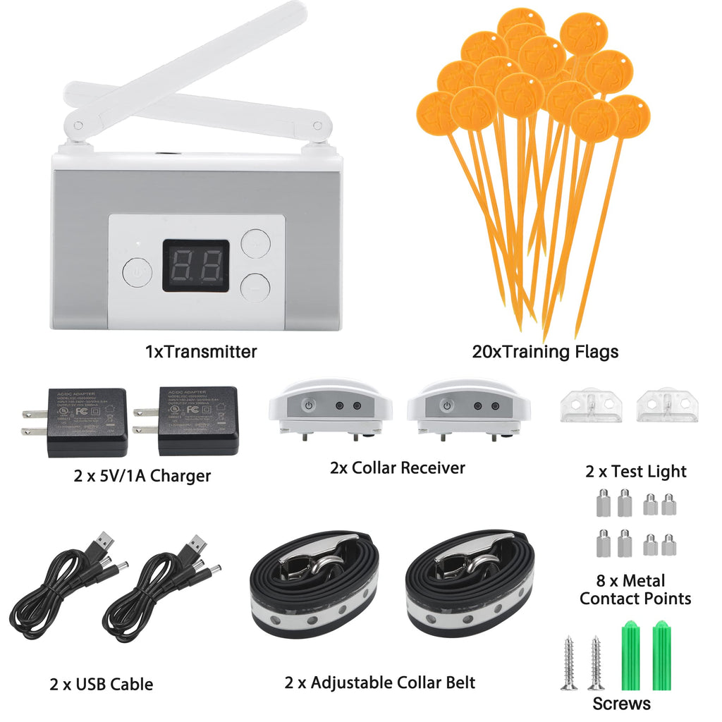Electric Wireless Dog Fence System with Waterproof Rechargeable Collar S408279