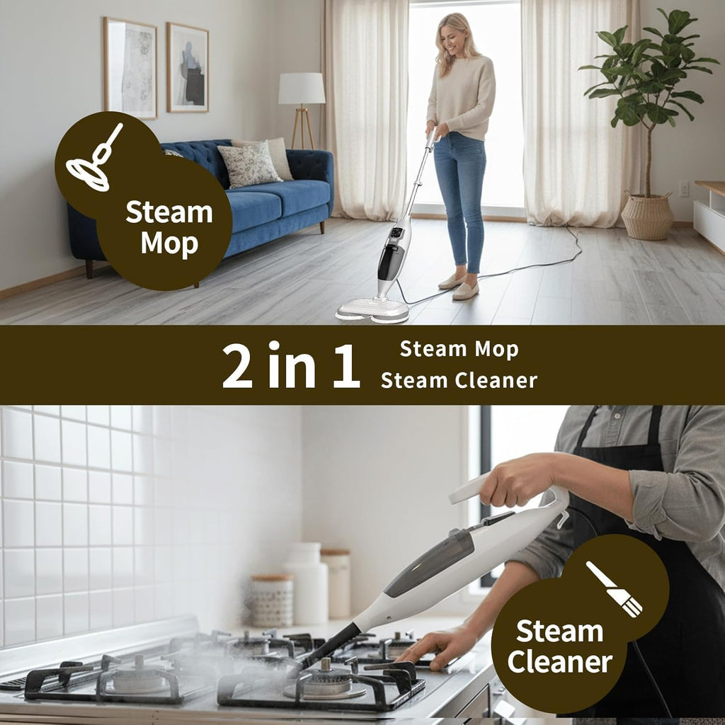 300°F Scrub & Steam Mop with 13 Accessories O269