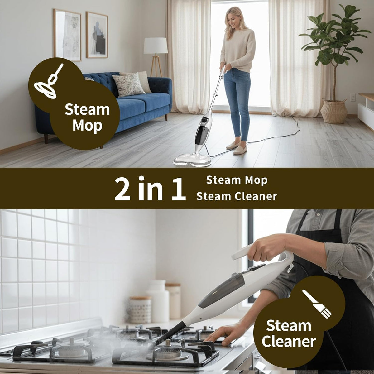 300°F Scrub & Steam Mop with 13 Accessories O269