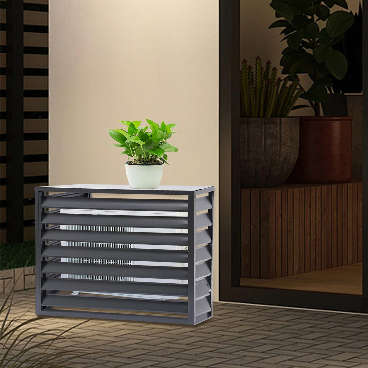 43x23x31 Inch Aluminum Alloy Air Conditioner Fence Screen O433209