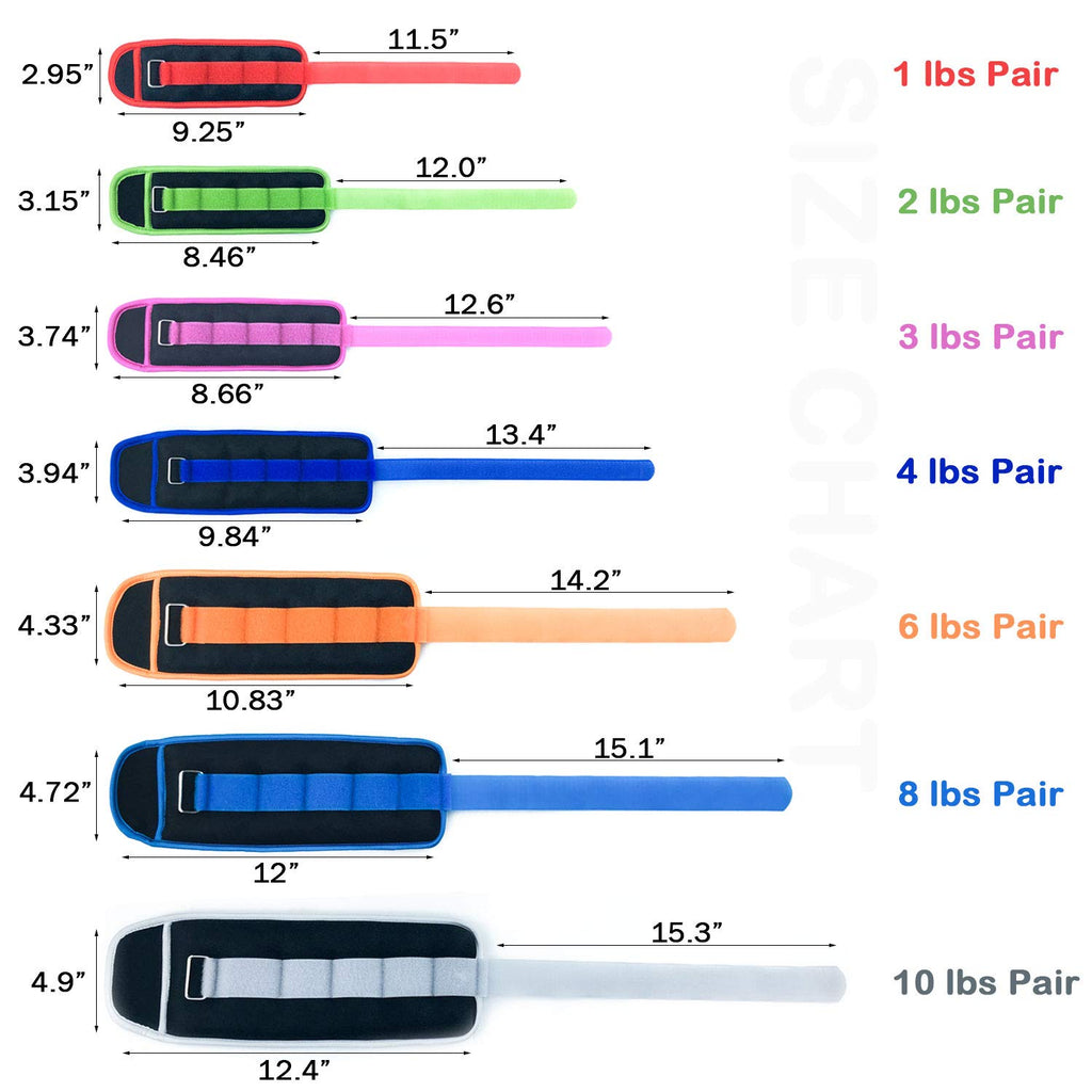 Ankle Wrist Weights Set with Adjustable Strap F4093