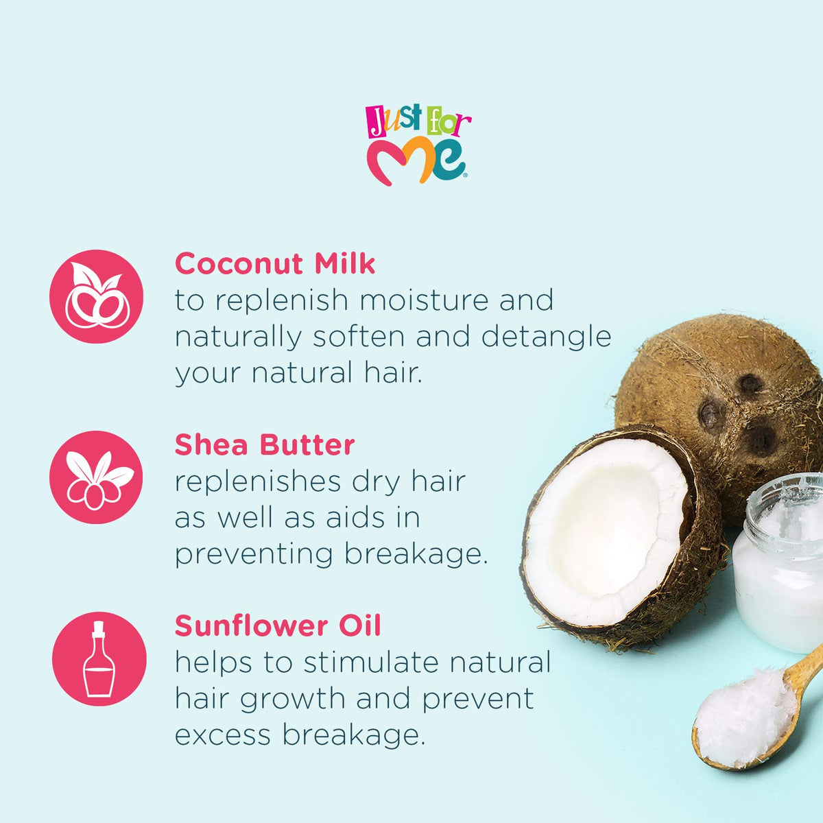 Natural Hair Milk Detangler with Coconut Milk, Shea Butter & Sunflower Oil, 10 oz L55130