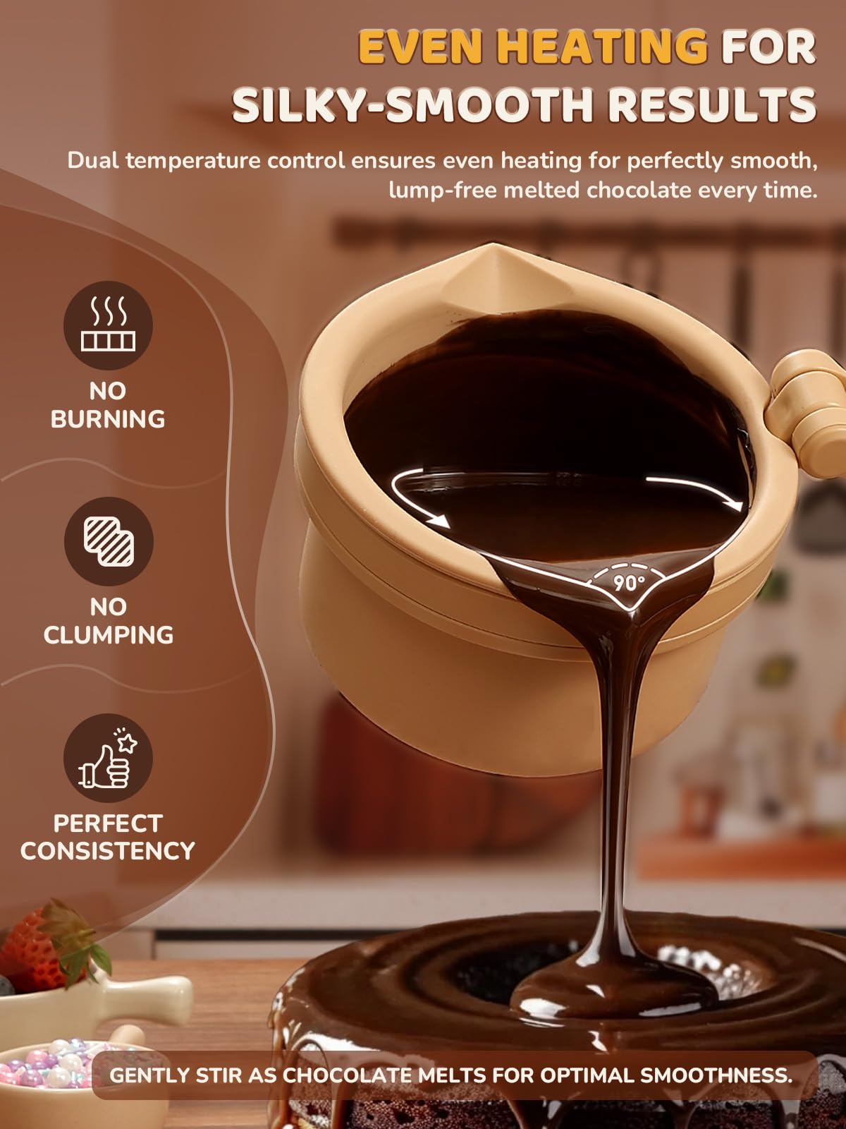 Electric Chocolate Melting Pot with 2 Insert Pots N5361