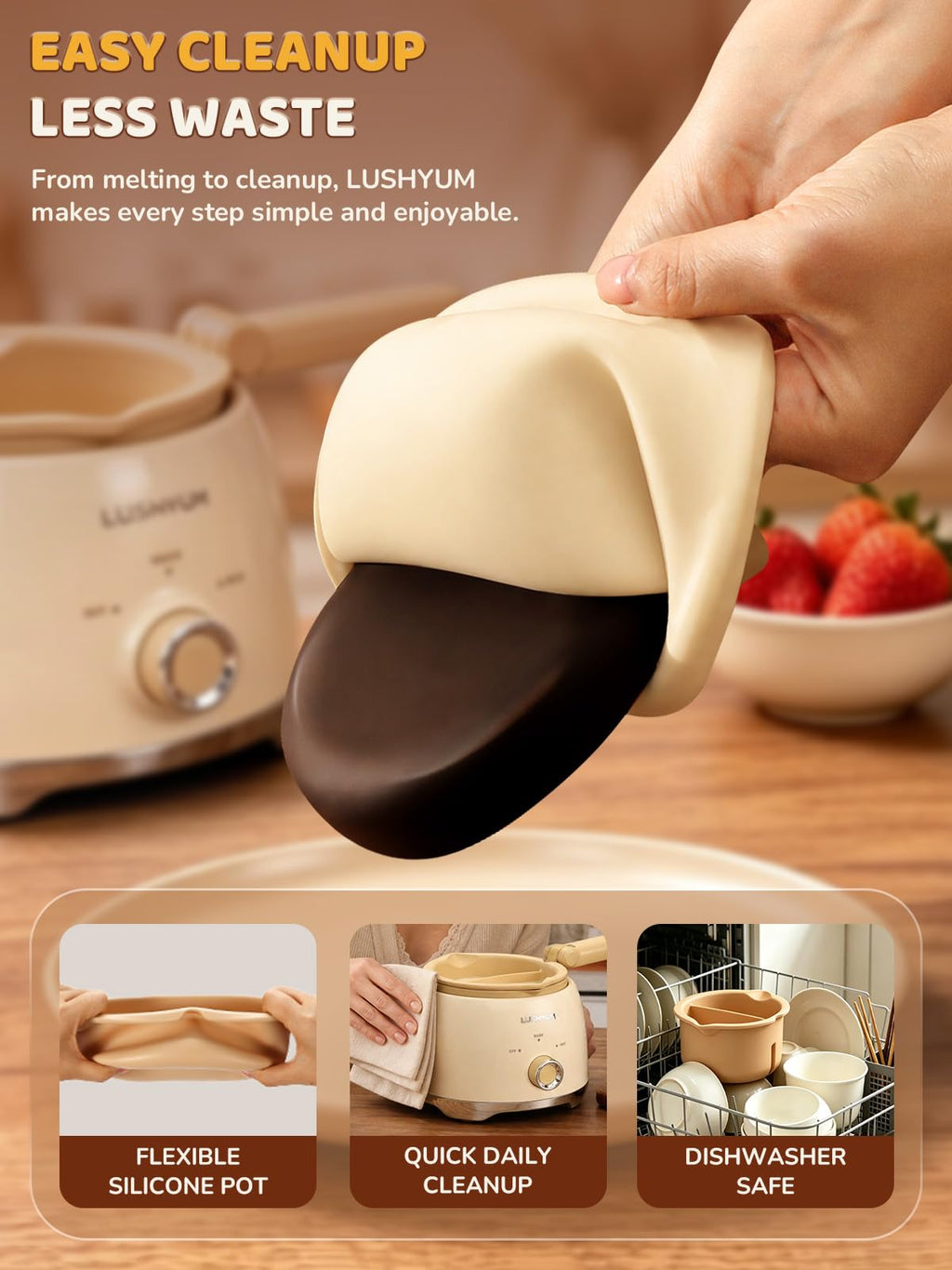 Electric Chocolate Melting Pot with 2 Insert Pots N5361