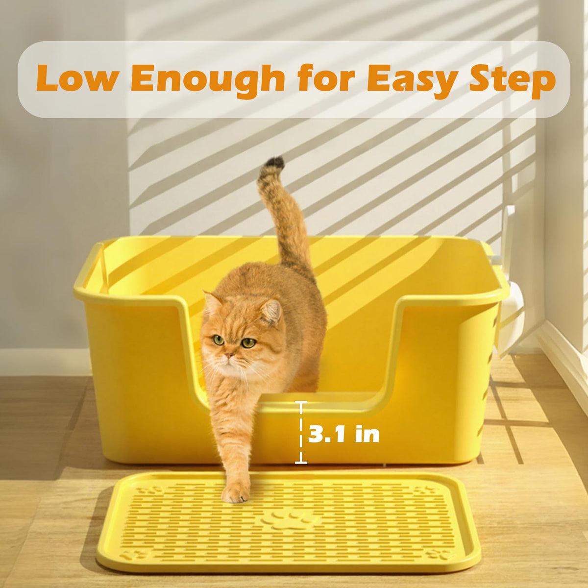 Low Entry High Sides Cat Litter Box B4373