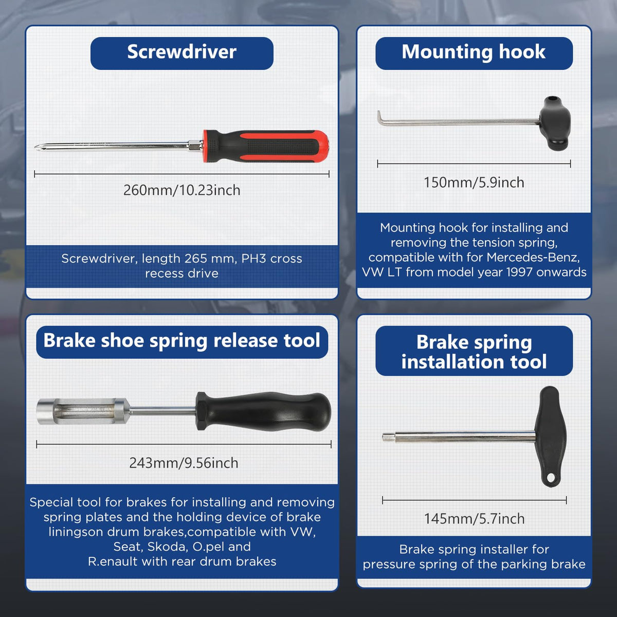 15 Pc Brake Drum Tool Kit C73694