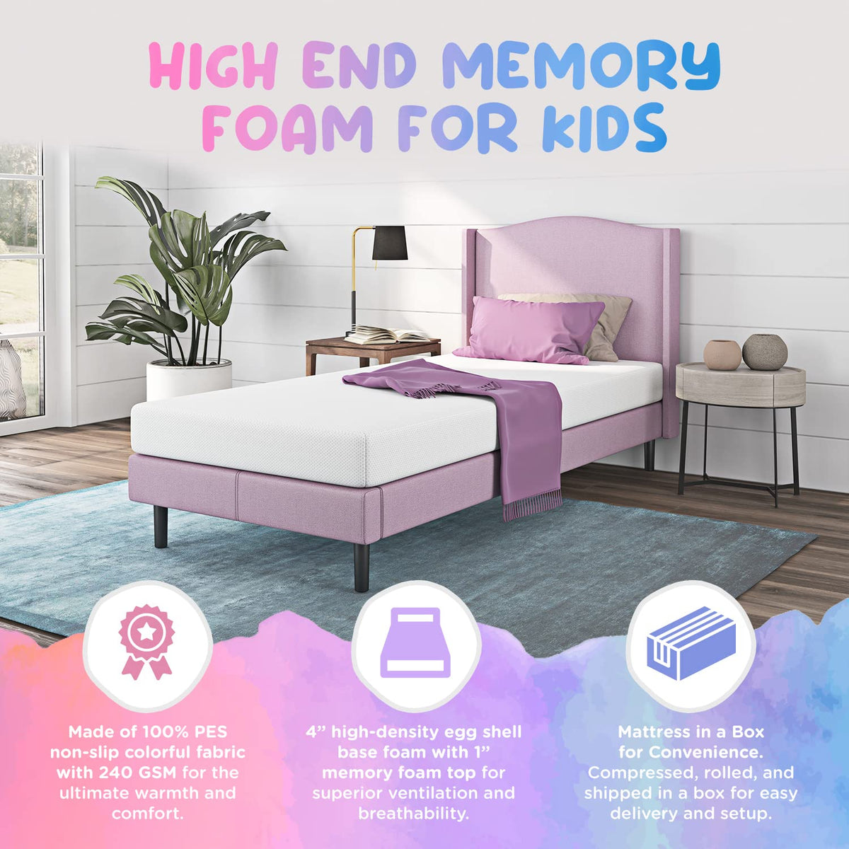 5 Inch Memory Foam Twin Mattress V139759