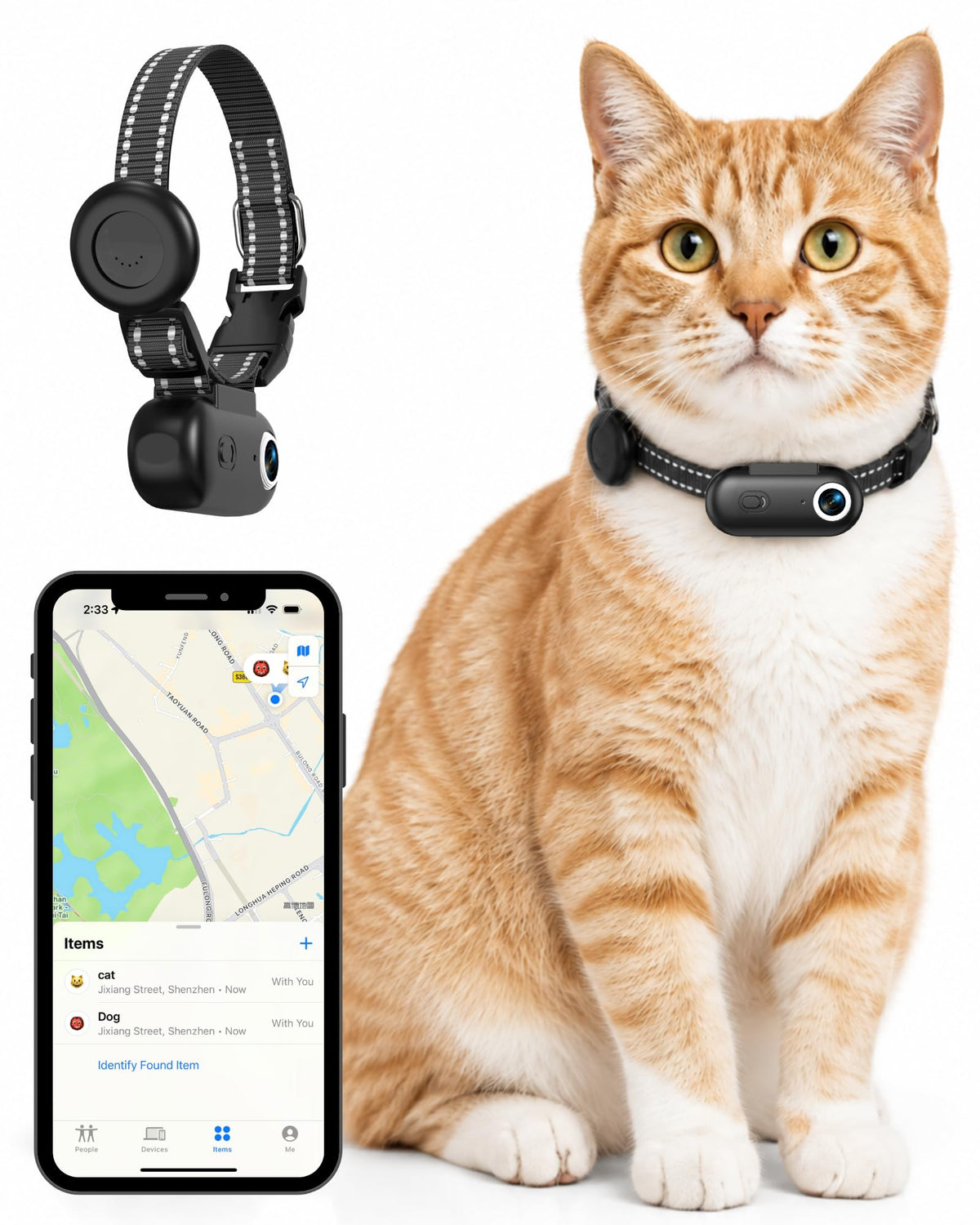 Cat Camera Collar with Location Tracker P6641