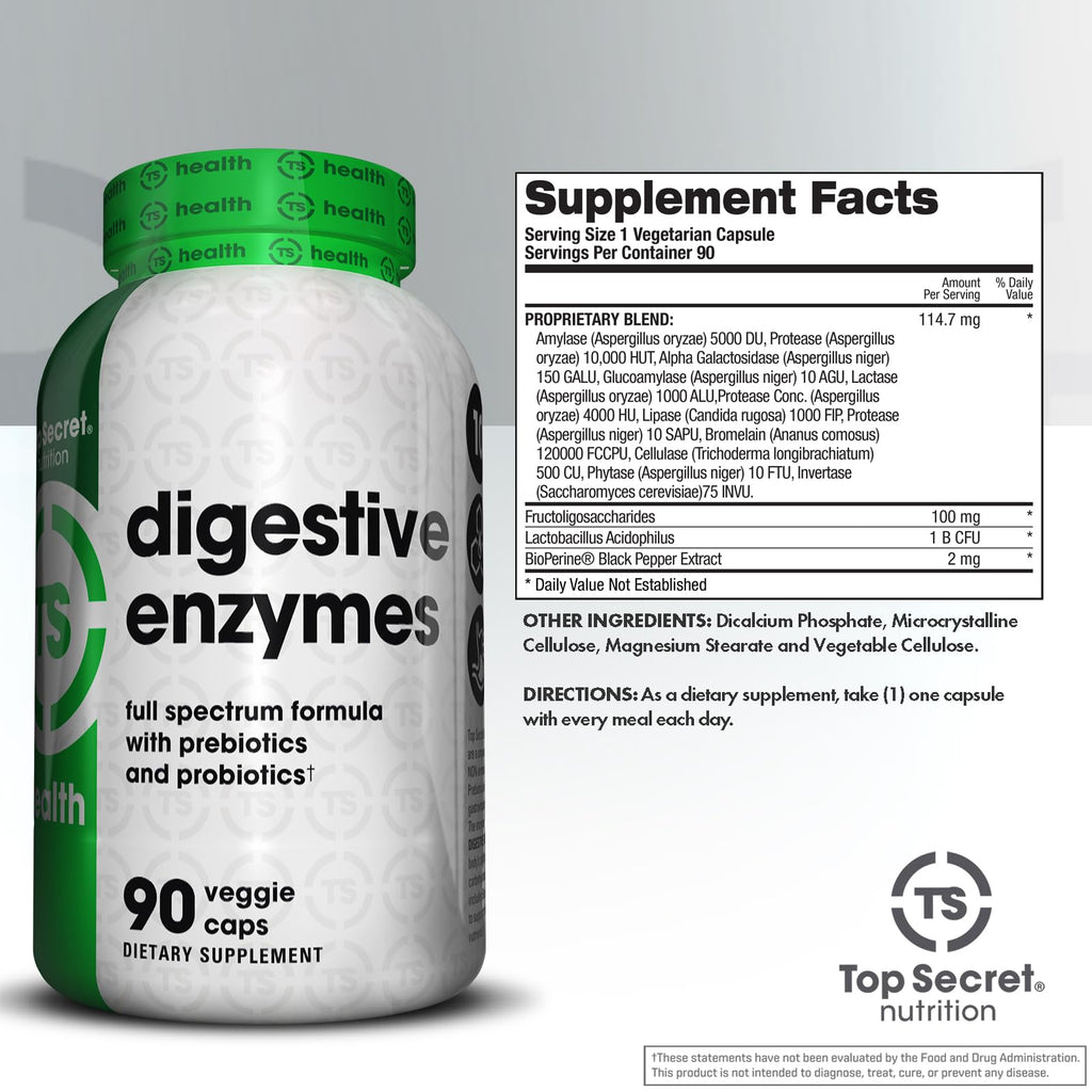 Digestive Enzymes 90 Capsules U220