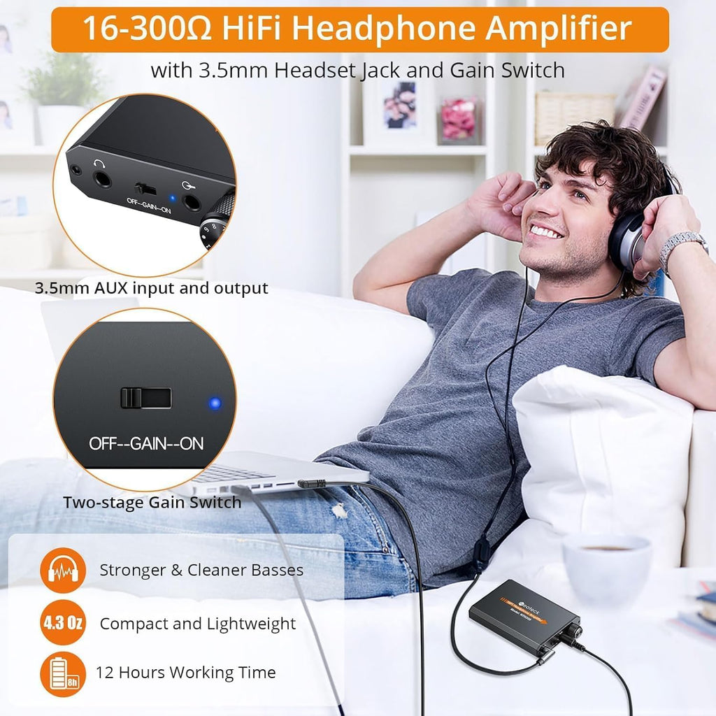 16-300 Ohm Portable Headphone Amplifier A128